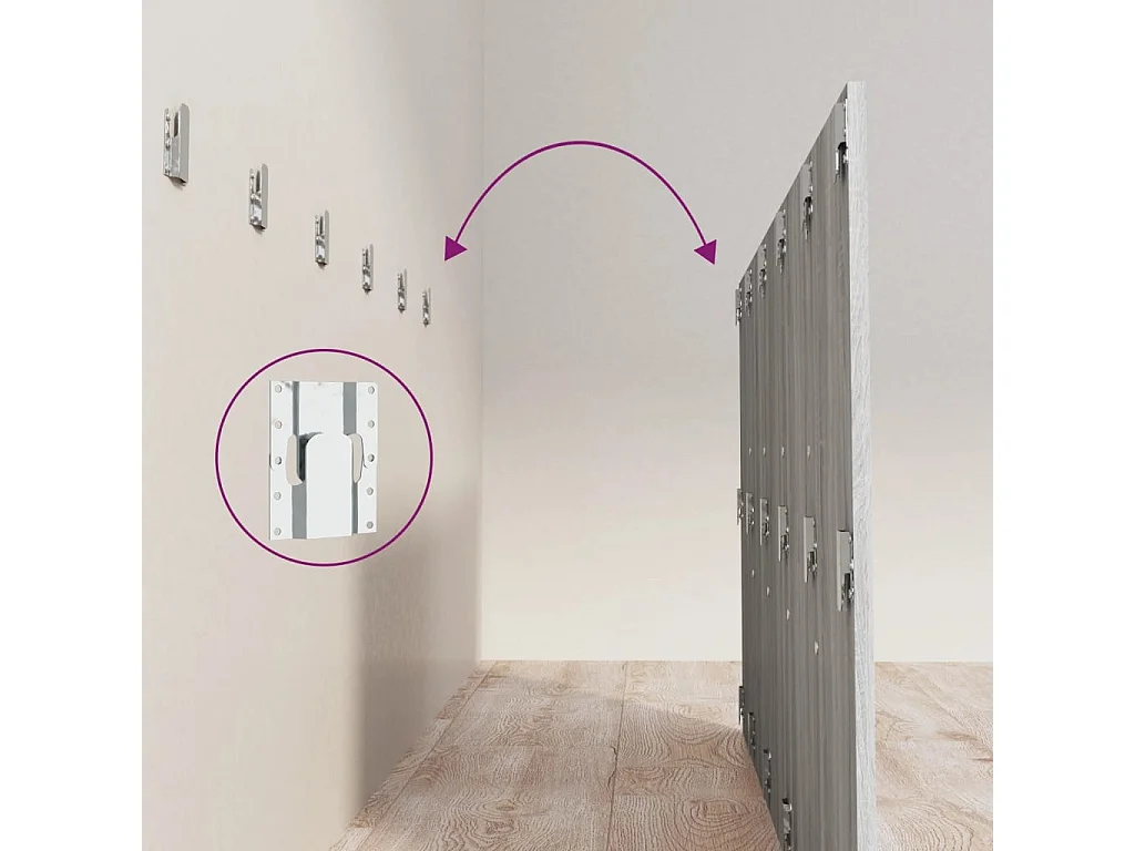 Tête de lit accessoire effet bois grise 200 x 1.5 x 80 cm TDL0202016