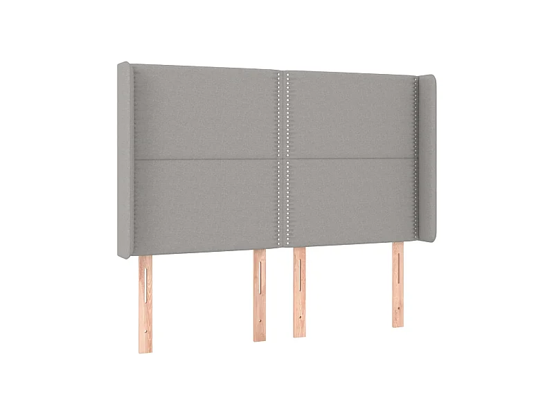 Tête de lit accessoire tissu grise 147 x 16 x 128 cm TDL0205270