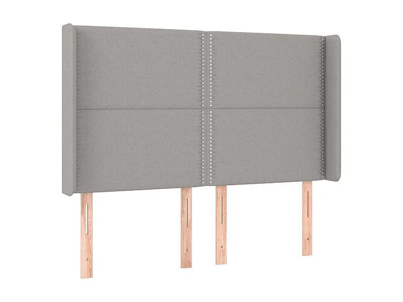 Tête de lit accessoire tissu grise 147 x 16 x 128 cm TDL0205270