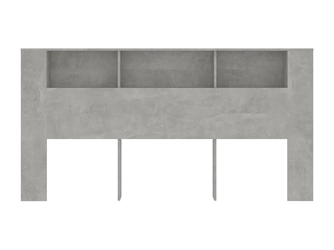 Tête de lit avec effet bois grise 200 x 18.5 x 104.5 cm TDL0200032