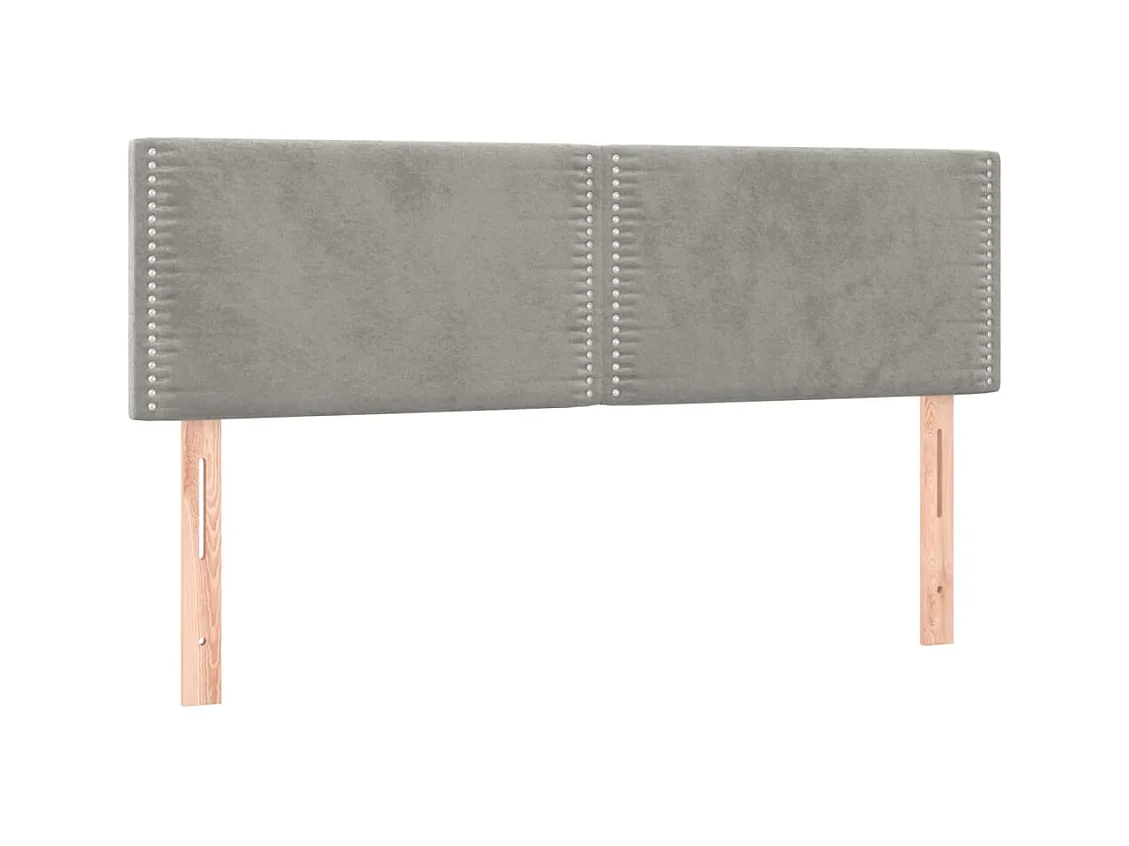 Tête de lit accessoire tissu grise 144 x 5 x 88 cm TDL0206425