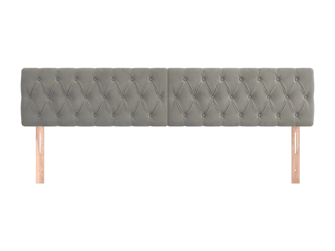 Tête de lit accessoire tissu grise 200 x 7 x 88 cm TDL0206435