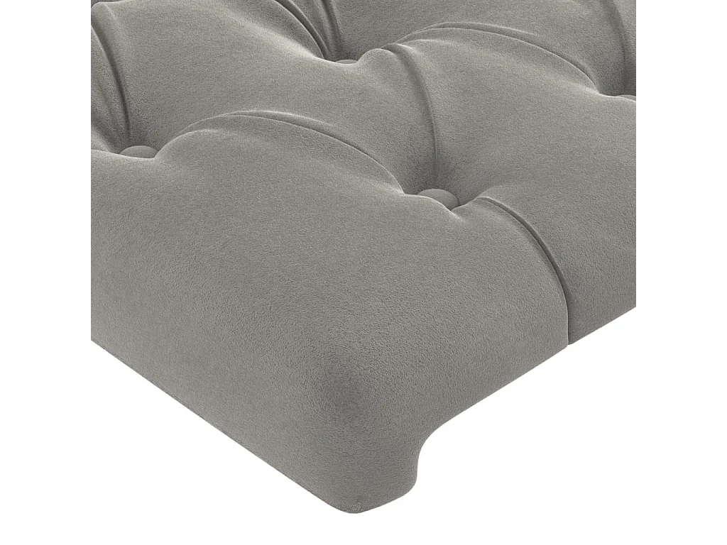 Tête de lit accessoire tissu grise 200 x 7 x 88 cm TDL0206435
