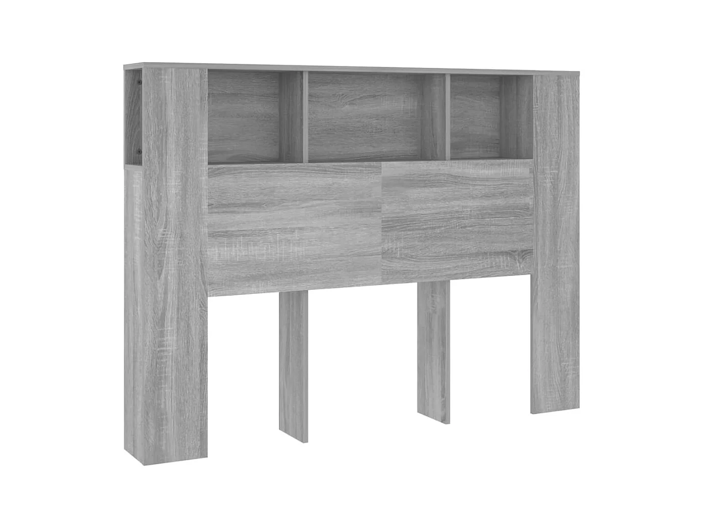 Tête de lit avec effet bois grise 140 x 18.5 x 104.5 cm TDL0200010