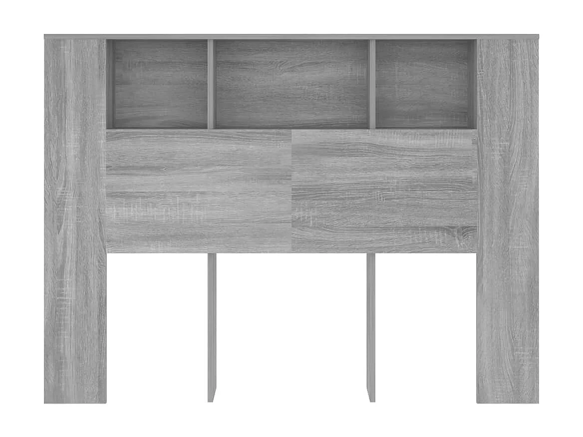 Tête de lit avec effet bois grise 140 x 18.5 x 104.5 cm TDL0200010
