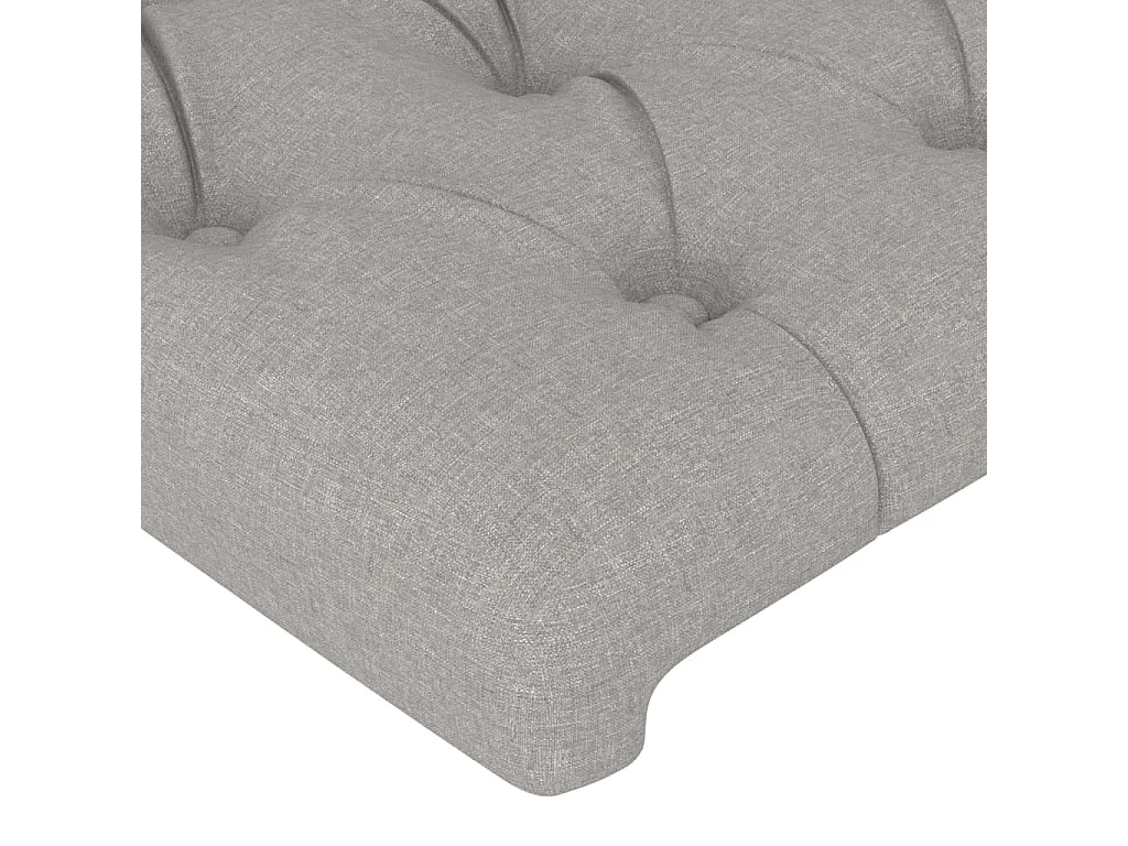 Tête de lit accessoire tissu grise 200 x 7 x 88 cm TDL0206438