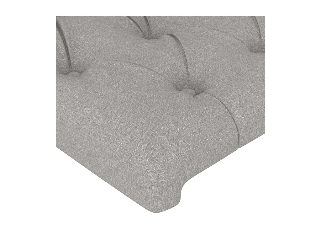 Tête de lit accessoire tissu grise 93 x 16 x 118 cm TDL0201229