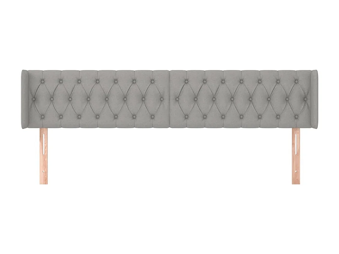 Tête de lit accessoire tissu grise 203 x 16 x 88 cm TDL0205182