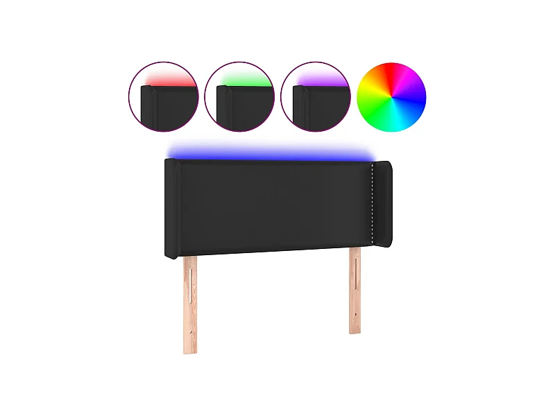 Tête de lit accessoire noire 83 x 16 x 78 cm TDL0200560