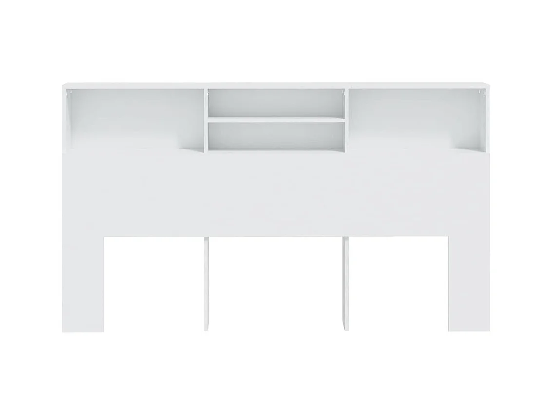 Tête de lit avec effet bois blanche 180 x 19 x 103.5 cm TDL0200103