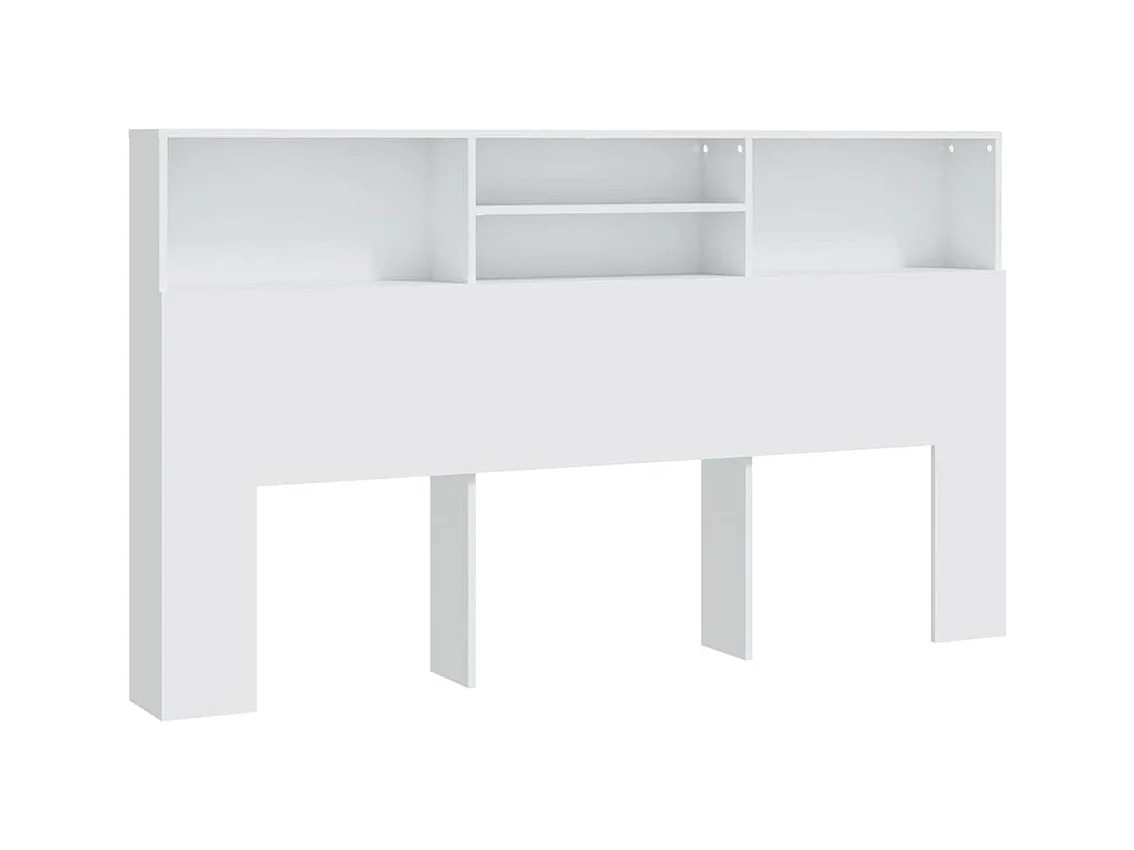 Tête de lit avec effet bois blanche 180 x 19 x 103.5 cm TDL0200103