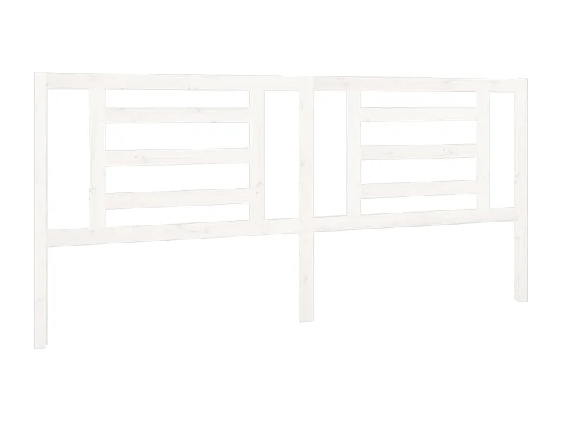 Tête de lit accessoire bois blanche 206 x 4 x 100 cm TDL0203729