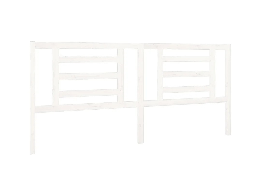 Tête de lit accessoire bois blanche 206 x 4 x 100 cm TDL0203729