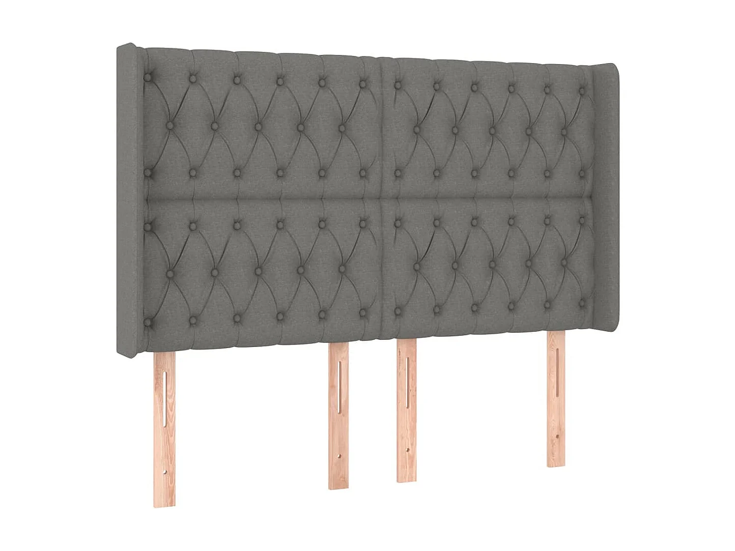 Tête de lit accessoire tissu grise 163 x 16 x 118 cm TDL0201112