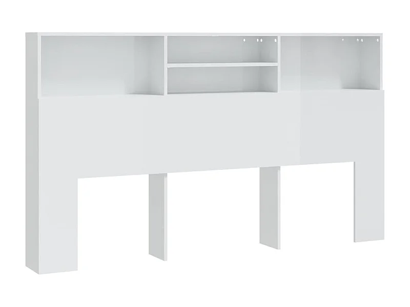 Tête de lit avec effet bois blanche 180 x 19 x 103.5 cm TDL0200089