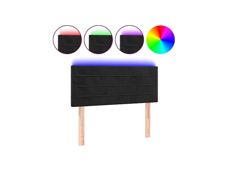 Tête de lit accessoire tissu noire 100 x 5 x 88 cm TDL0200751