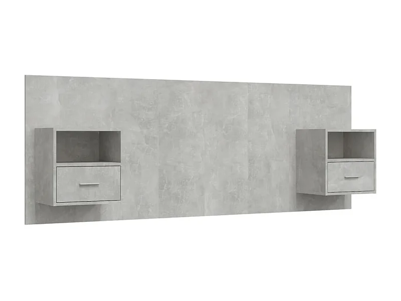 Tête de lit accessoire effet bois grise 120 x 1.5 x 80 cm TDL0205816