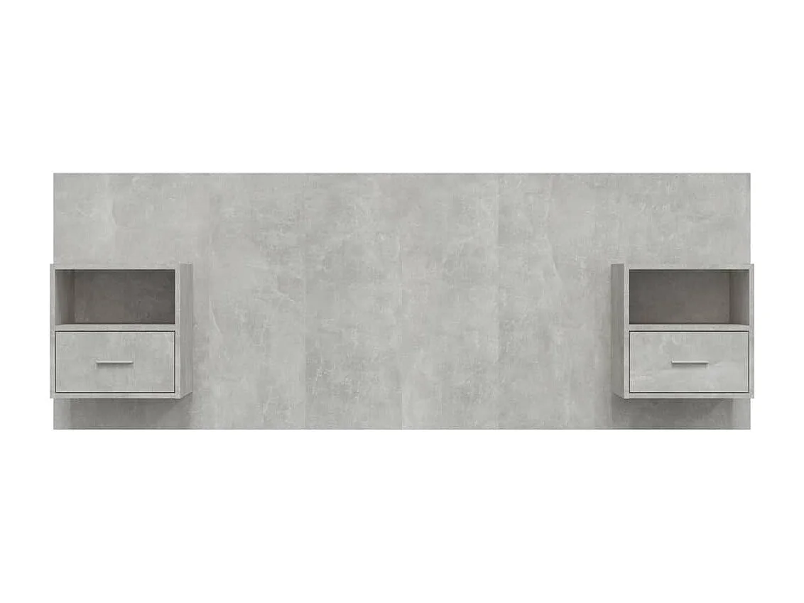 Tête de lit accessoire effet bois grise 120 x 1.5 x 80 cm TDL0205816