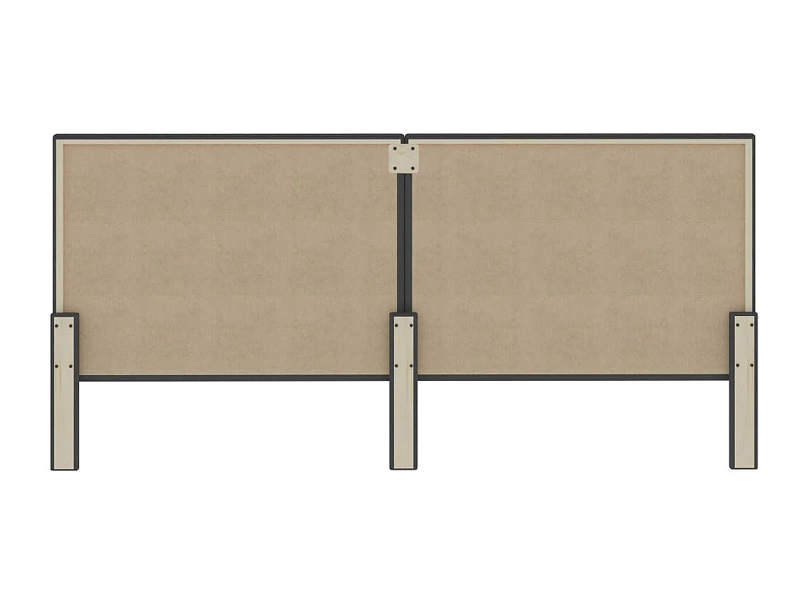 Tête de lit accessoire tissu grise 201 x 3.8 x 116 cm TDL0203150