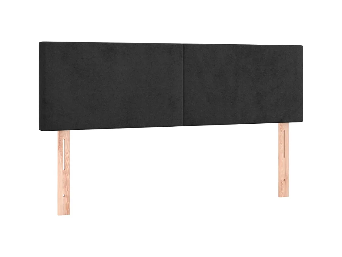 Tête de lit accessoire tissu noire 144 x 5 x 88 cm TDL0206253