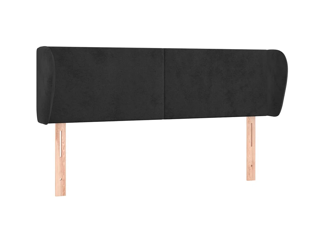 Tête de lit accessoire tissu noire 147 x 23 x 88 cm TDL0204545