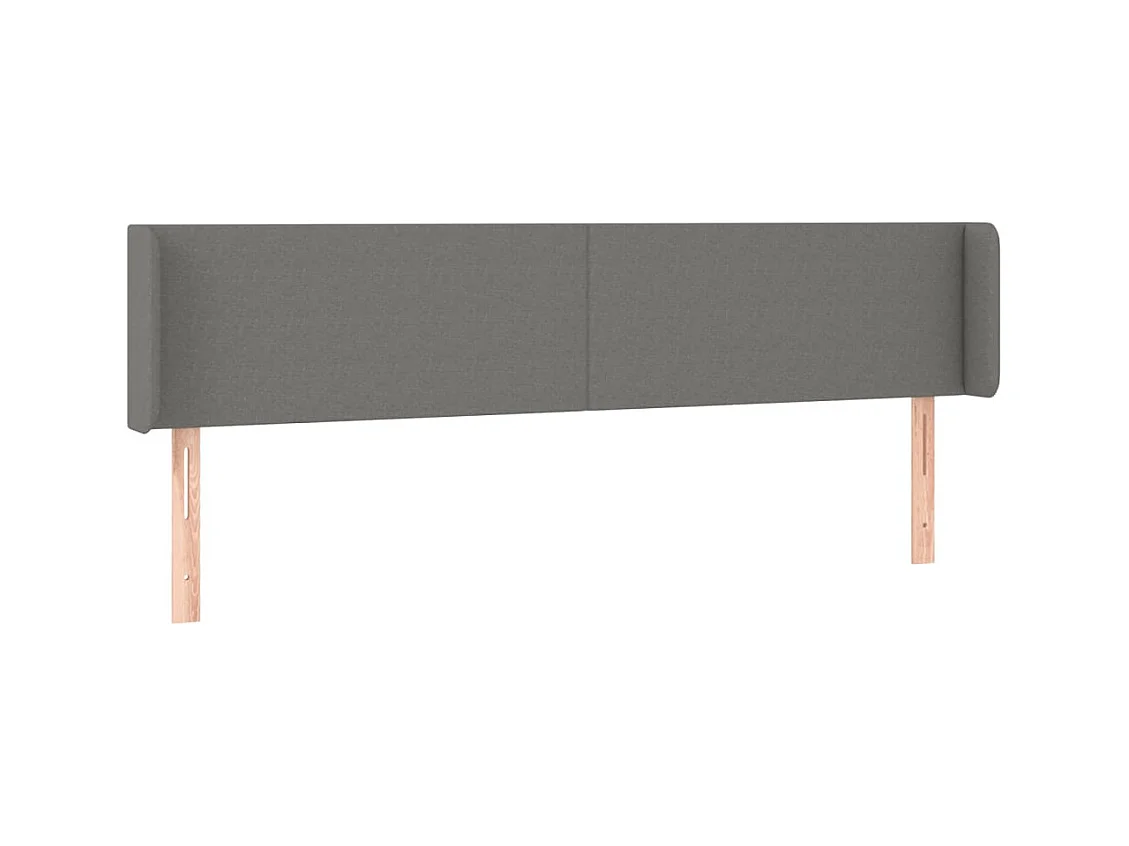 Tête de lit accessoire tissu grise 203 x 16 x 88 cm TDL0204939
