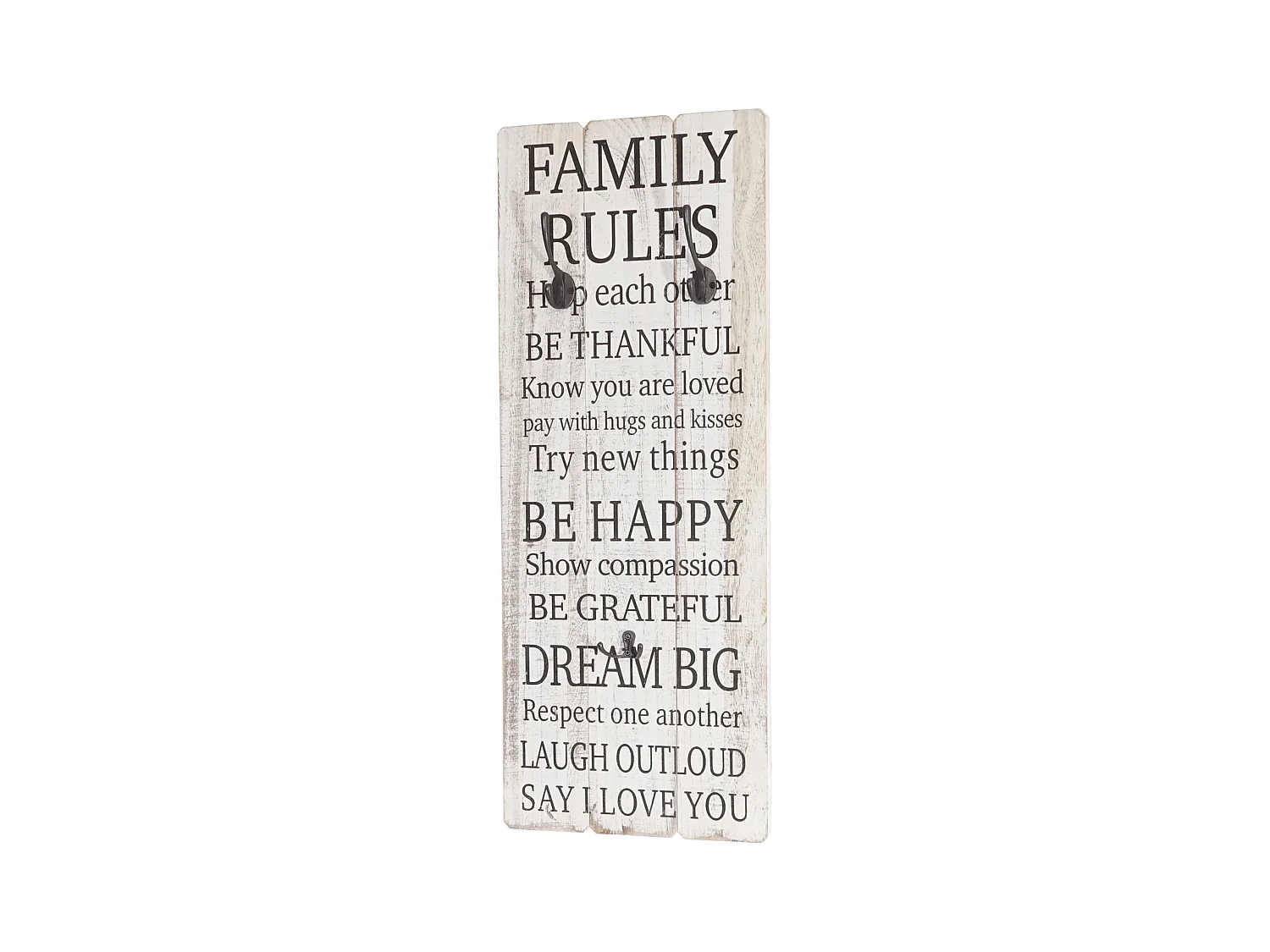 Porte-manteau mural Family Rules 31 x 10 x 76 cm 04_0003797
