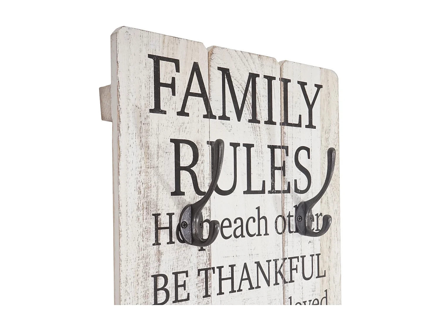 Porte-manteau mural Family Rules 31 x 10 x 76 cm 04_0003797