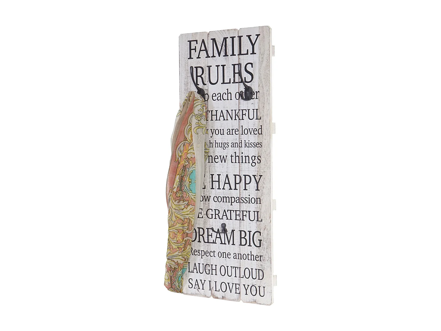 Porte-manteau mural Family Rules 31 x 10 x 76 cm 04_0003797