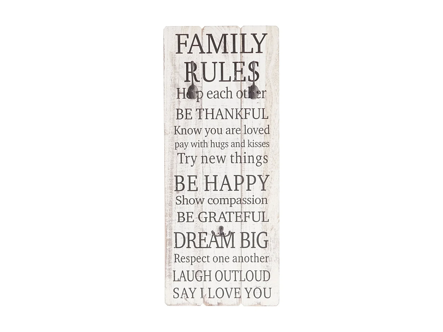 Porte-manteau mural Family Rules 31 x 10 x 76 cm 04_0003797