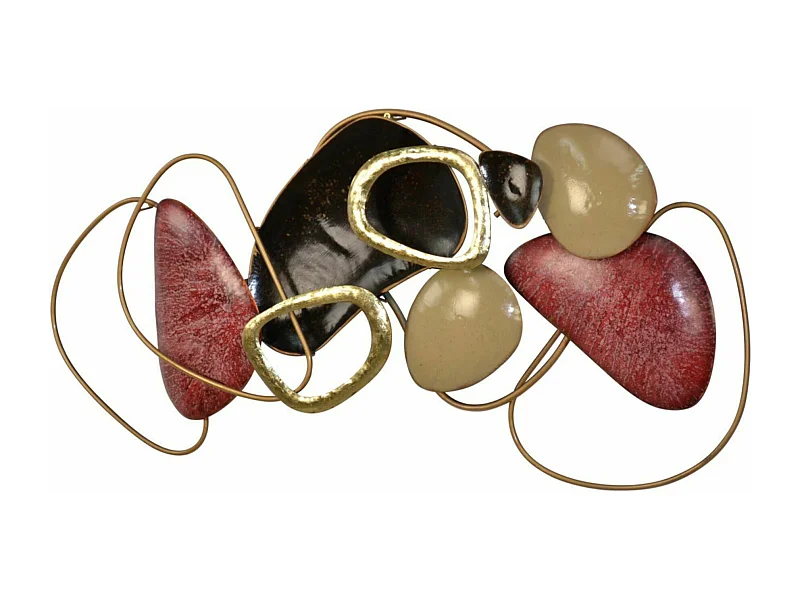 Décoration murale en métal métal argentée 105 x 8.5 x 50 cm DEC05114