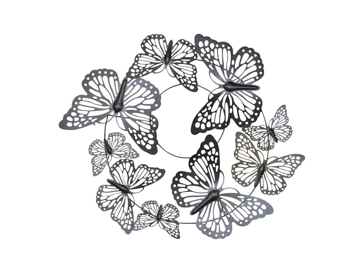 Objet de décoration murale métal argentée 72 x 6 x 61 cm 05_0000487