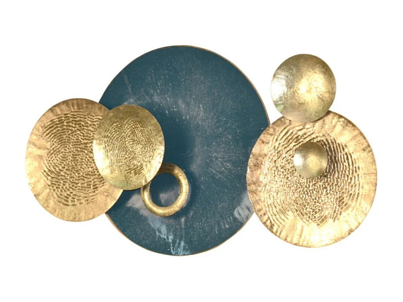 Décoration murale en métal métal argentée 90 x 9.5 x 48.5 cm 05_0000107