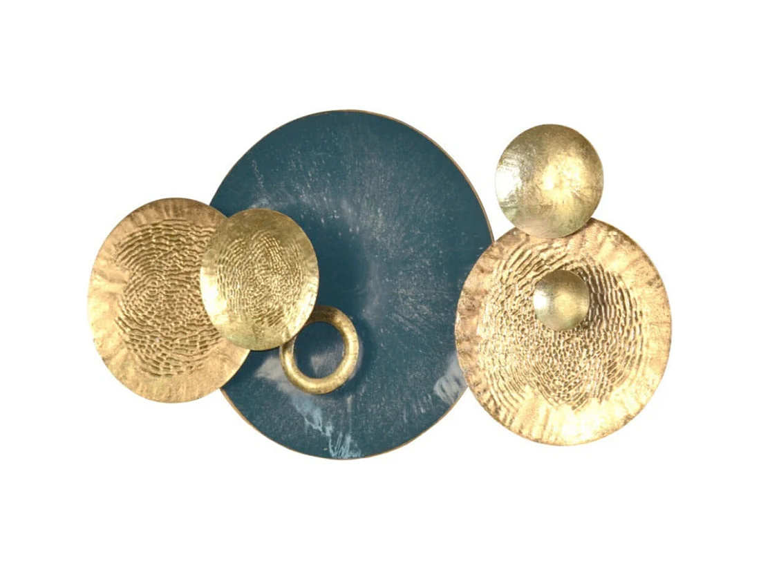 Décoration murale en métal métal argentée 90 x 9.5 x 48.5 cm 05_0000107