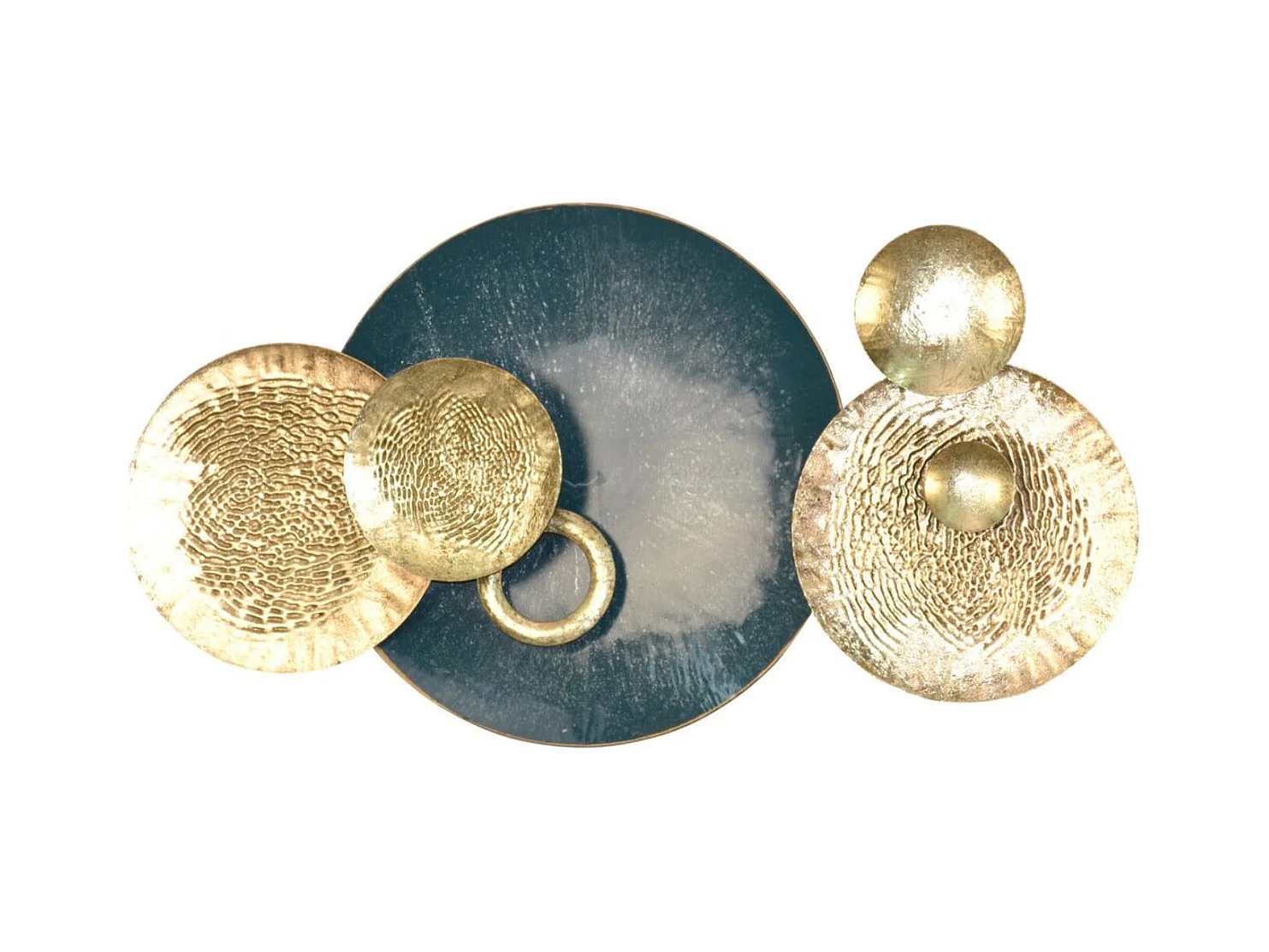 Décoration murale en métal métal argentée 90 x 9.5 x 48.5 cm 05_0000107