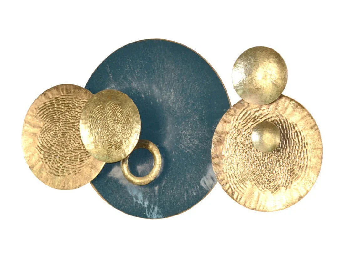 Décoration murale en métal métal argentée 90 x 9.5 x 48.5 cm 05_0000107