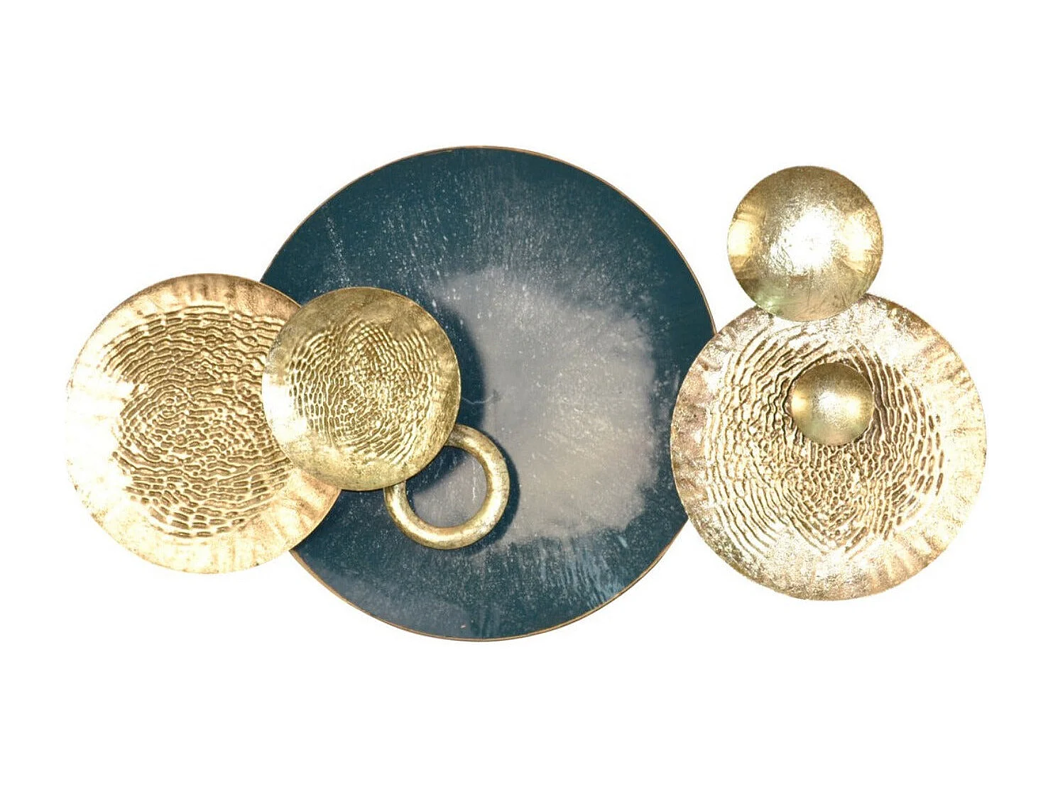 Décoration murale en métal métal argentée 90 x 9.5 x 48.5 cm 05_0000107