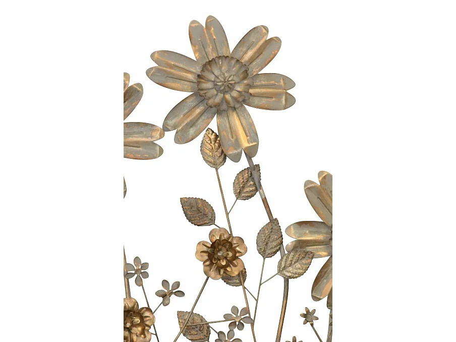 Décoration murale pré de métal argentée 80 x 5 x 88 cm DEC05057