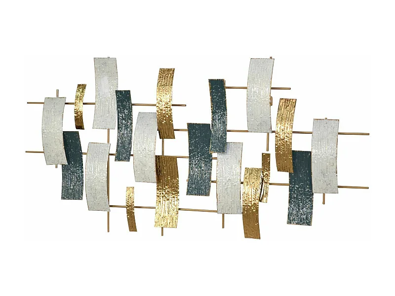 Décoration murale en métal métal bleue 120 x 5.5 x 59.5 cm DEC05116