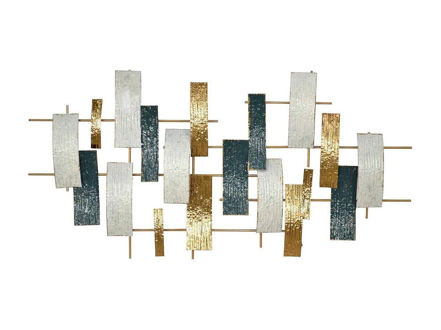 Décoration murale en métal métal bleue 120 x 5.5 x 59.5 cm DEC05116