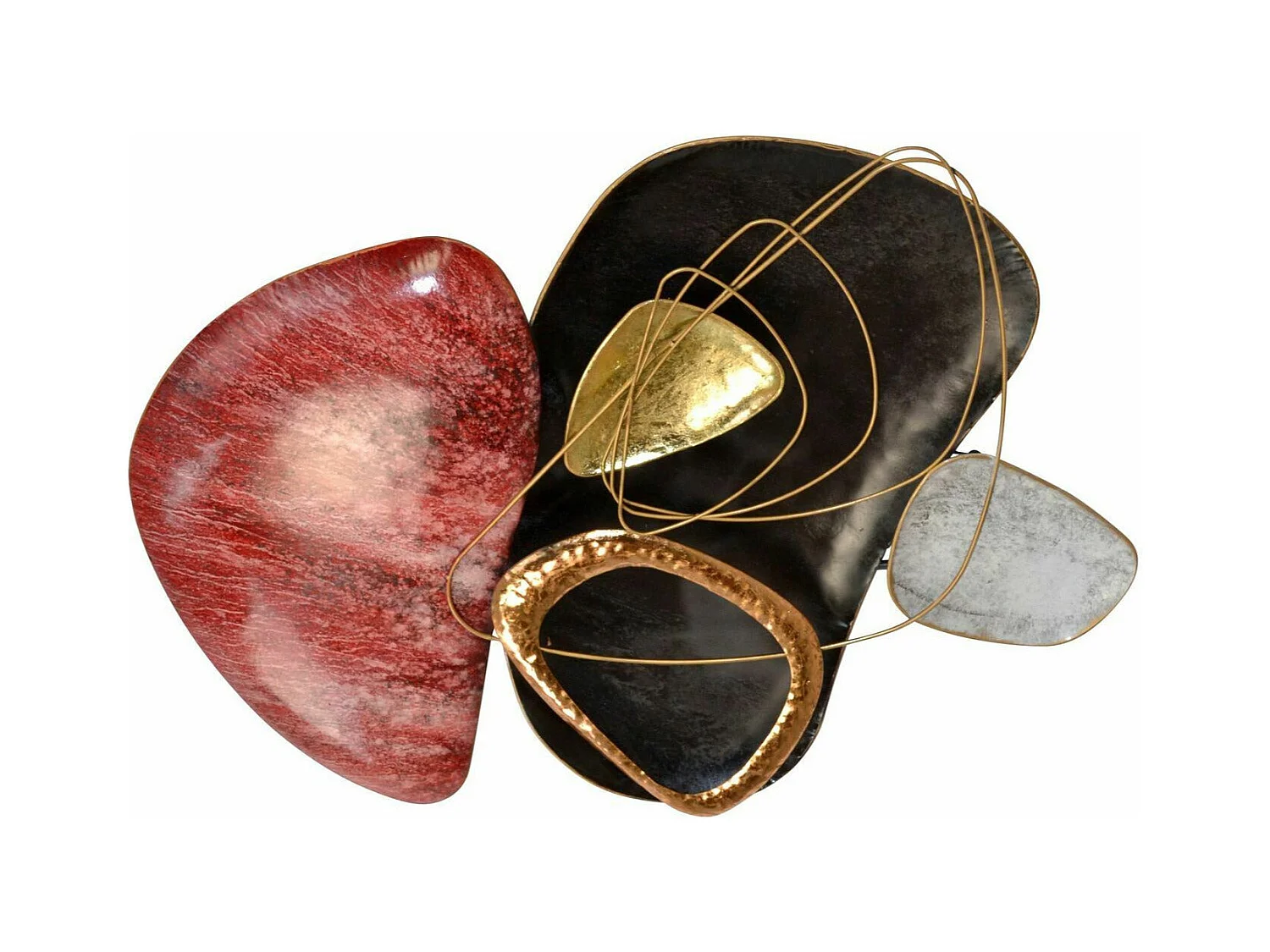 Décoration murale en métal métal argentée 100 x 10 x 78 cm DEC05113