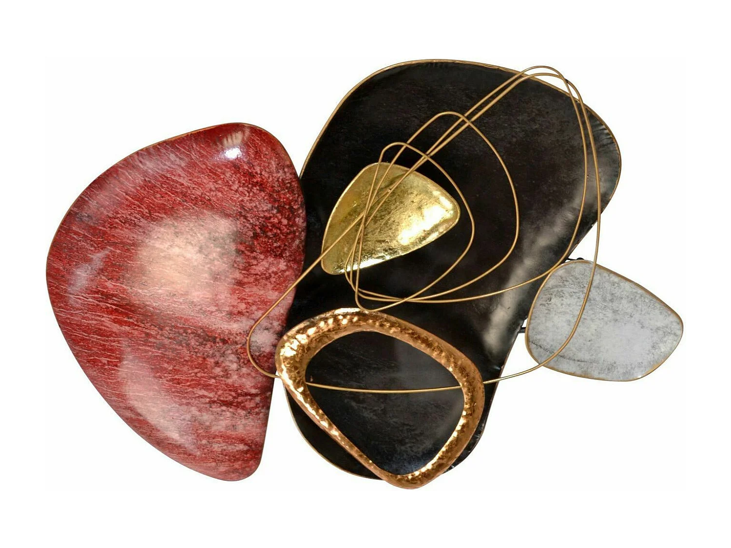 Décoration murale en métal métal argentée 100 x 10 x 78 cm DEC05113