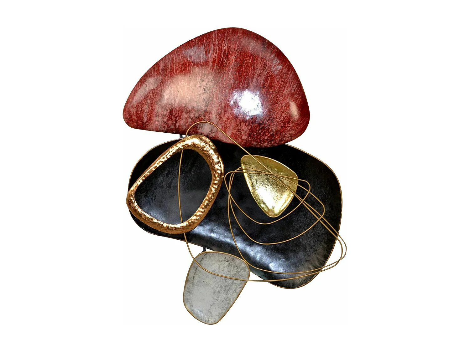 Décoration murale en métal métal argentée 100 x 10 x 78 cm DEC05113