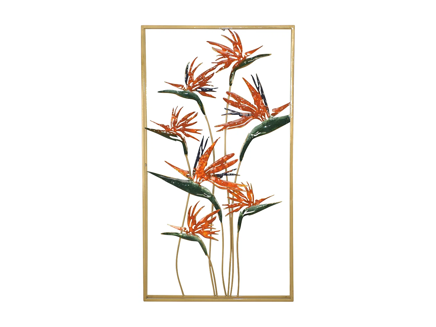 Décoration murale a suspendre métal argentée 50 x 5 x 91 cm DEC05097