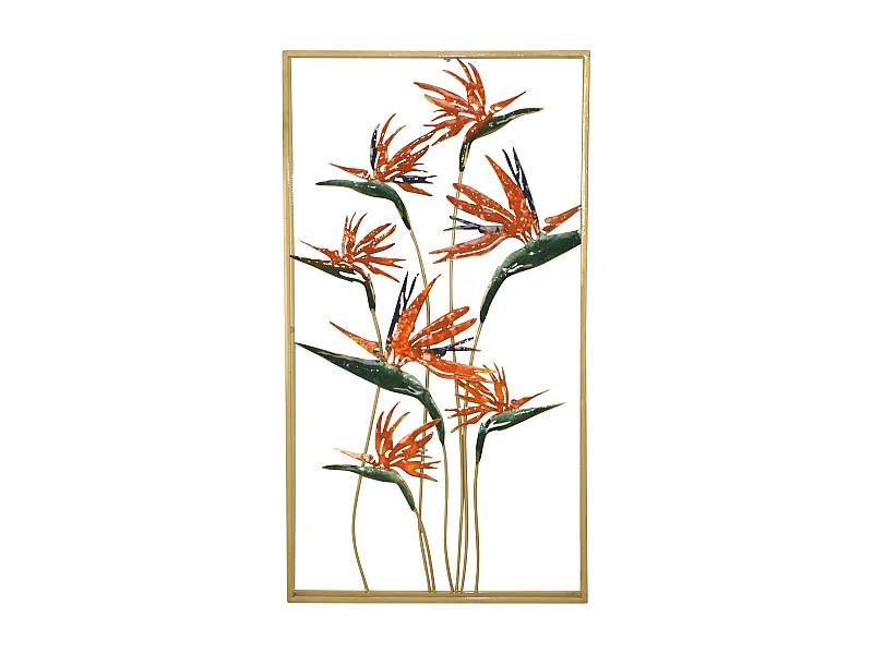 Décoration murale a suspendre métal argentée 50 x 5 x 91 cm DEC05097