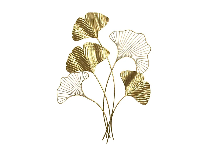 Décoration murale en forme métal argentée 60 x 3 x 79 cm DEC05058