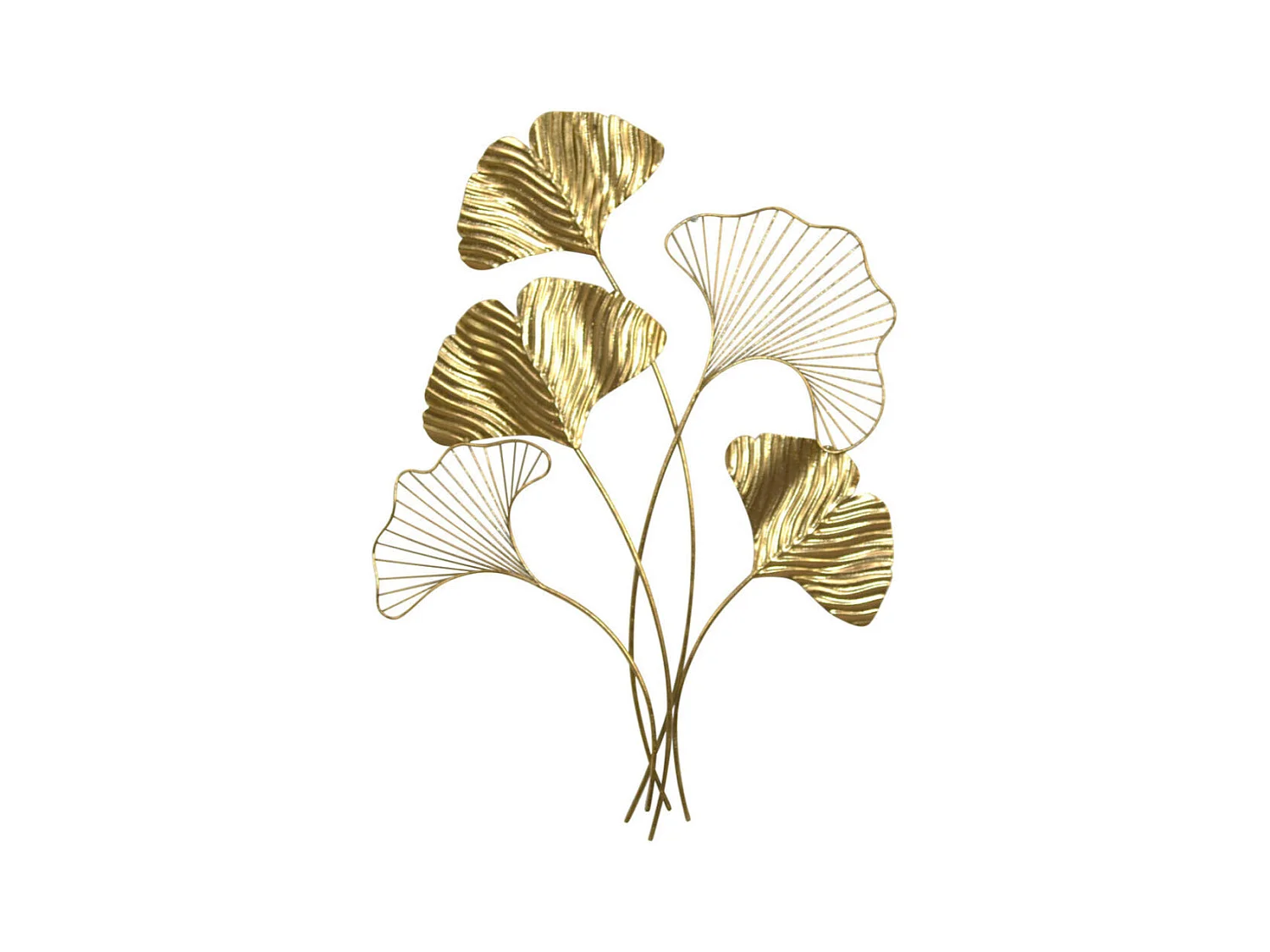 Décoration murale en forme métal argentée 60 x 3 x 79 cm DEC05058