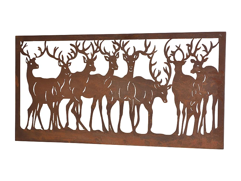 Décoration murale en métal métal argentée 80 x 2 x 40 cm DEC05110