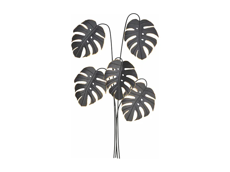 Décoration murale en forme métal argentée 65 x 4 x 109 cm DEC05059