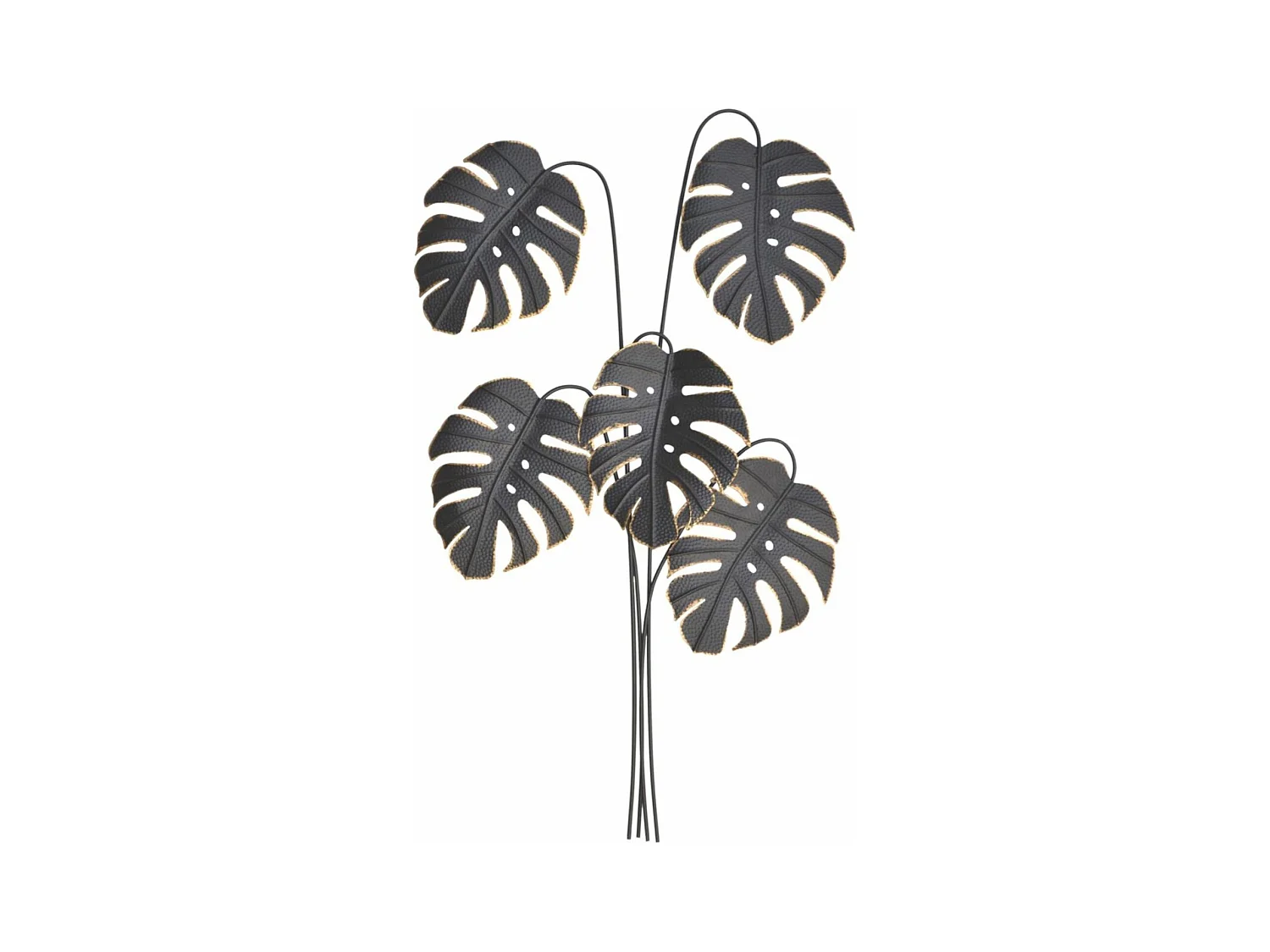 Décoration murale en forme métal argentée 65 x 4 x 109 cm DEC05059